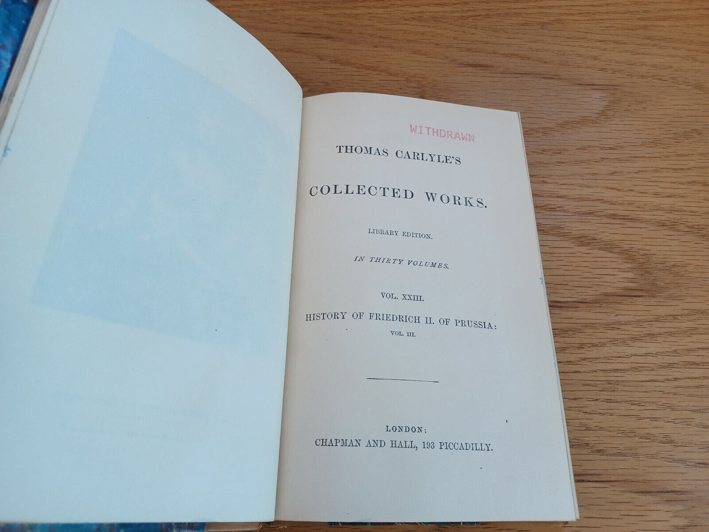 Thomas Carlyle'S Collected Works Library Edition Vol Xxiii 1870