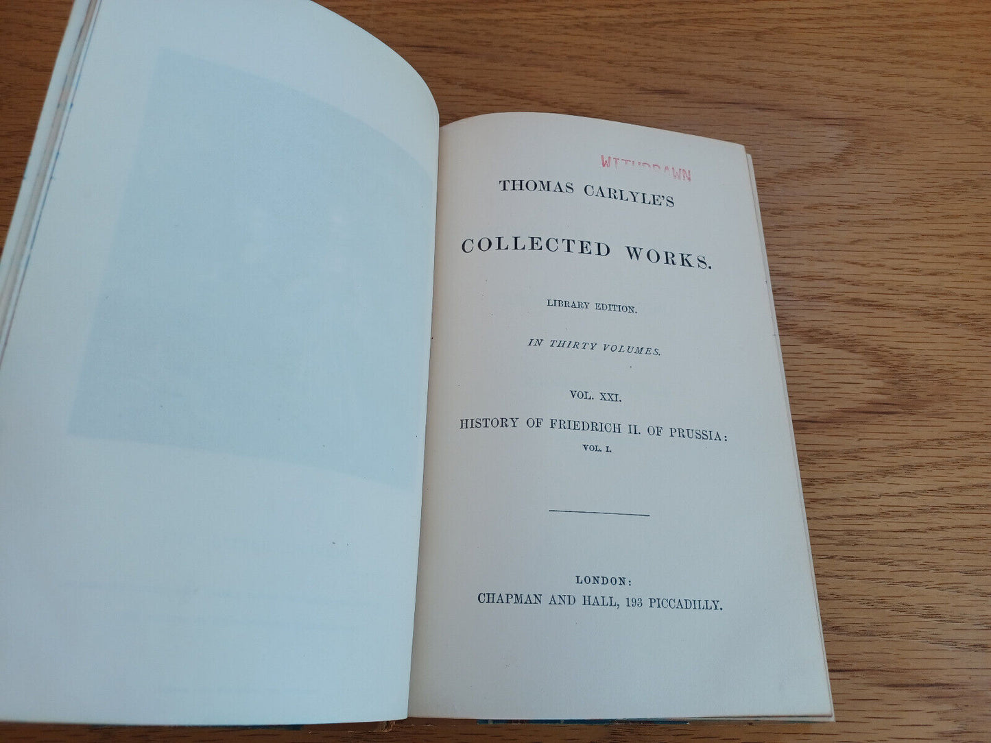 Thomas Carlyle'S Collected Works Library Edition Vol Xxi 1870