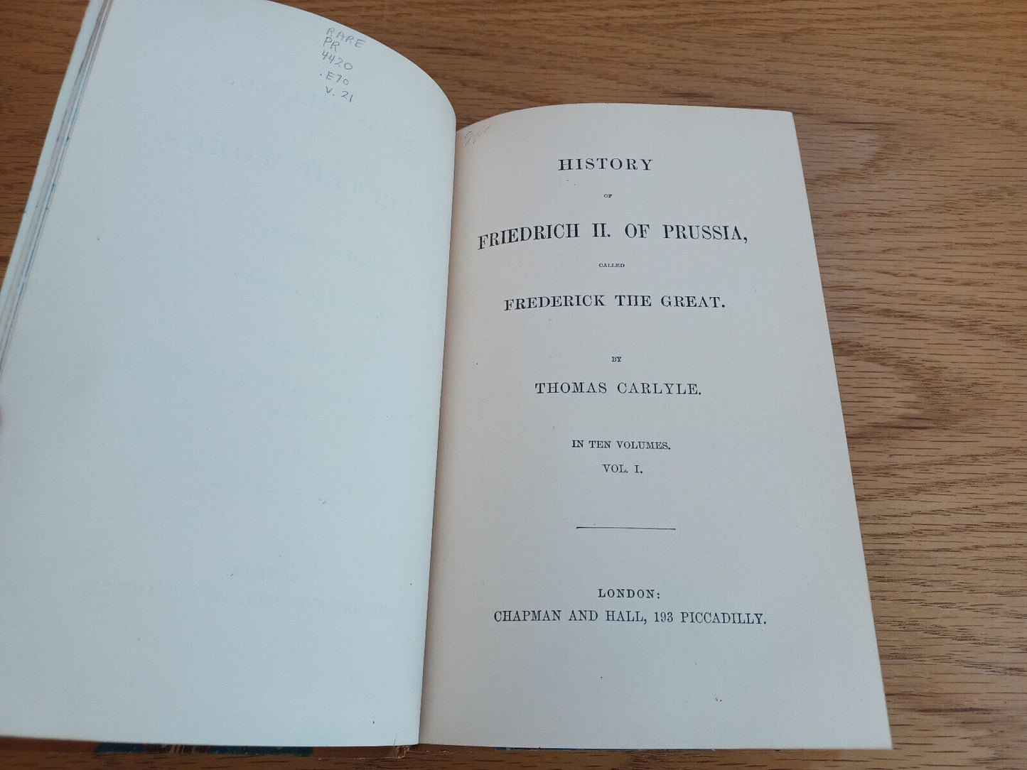 Thomas Carlyle'S Collected Works Library Edition Vol Xxi 1870