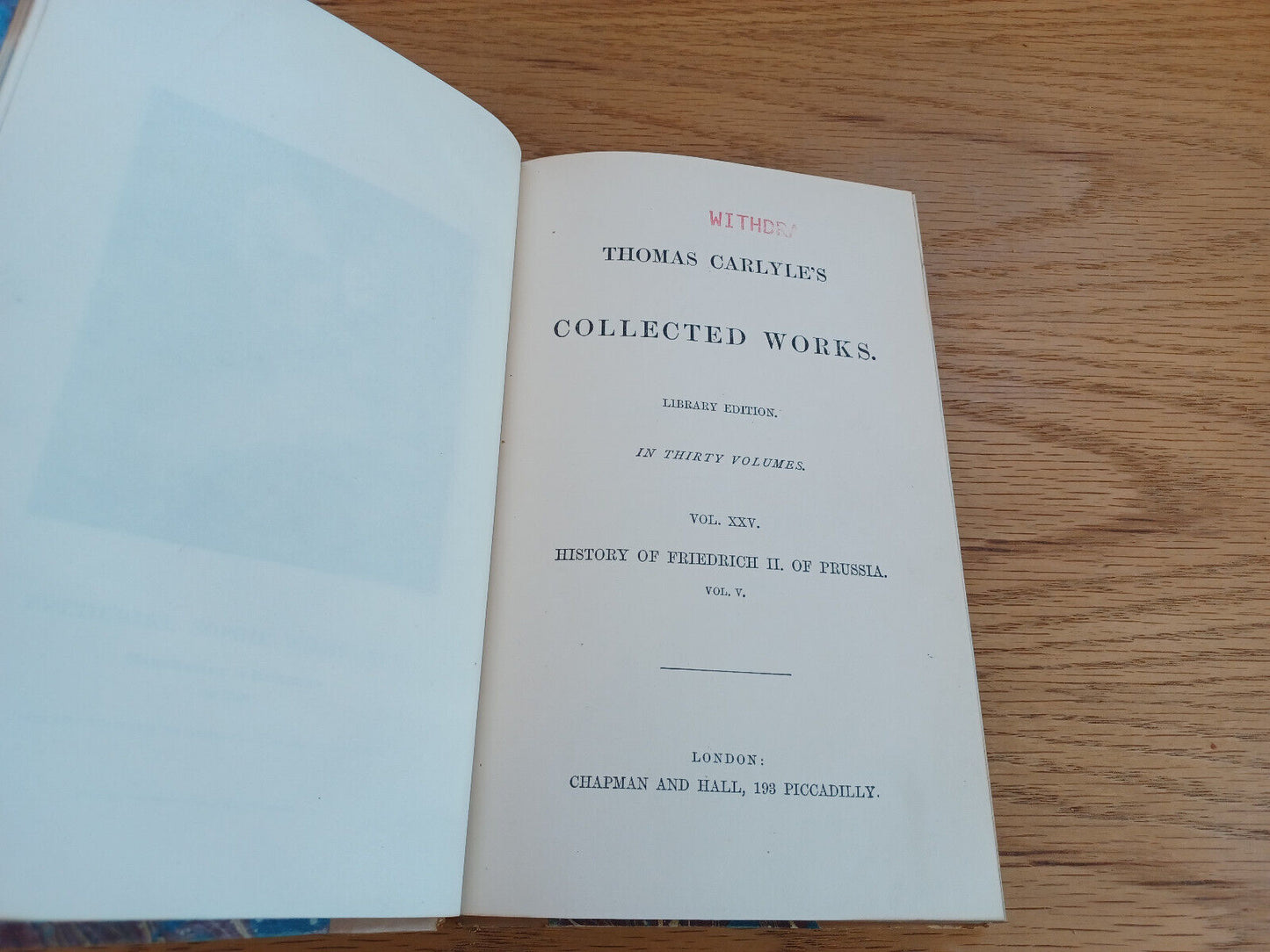 Thomas Carlyle'S Collected Works Library Edition Vol Xxv 1870