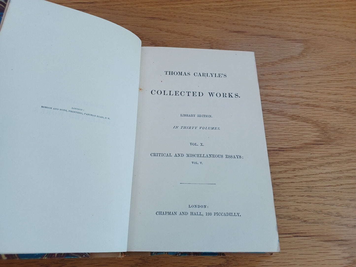 Thomas Carlyle'S Collected Works Library Edition Vol X 1869