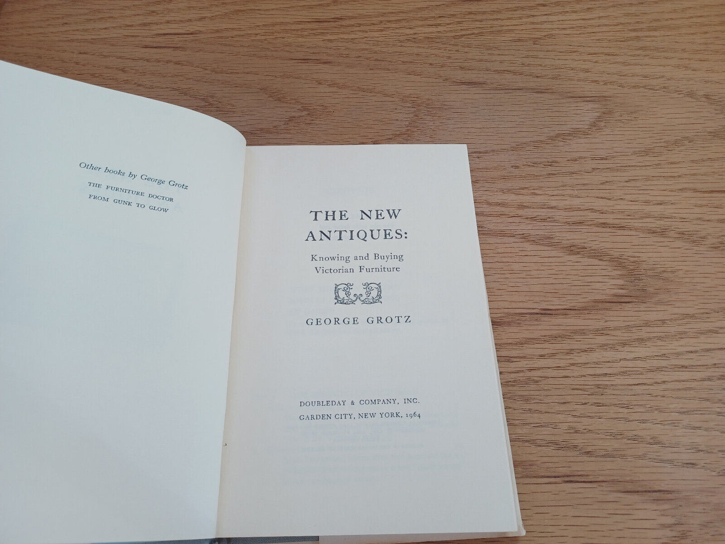 The New Antiques Victorian Furniture George Grotz 1964 Dust Jacket