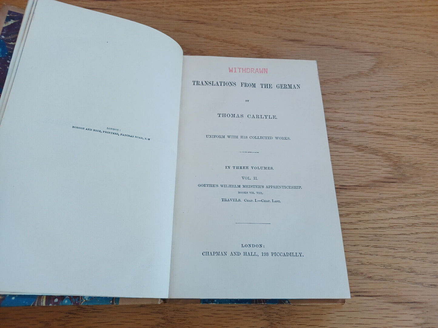 Translations From The German Thomas Carlyle Vol Ii 1870