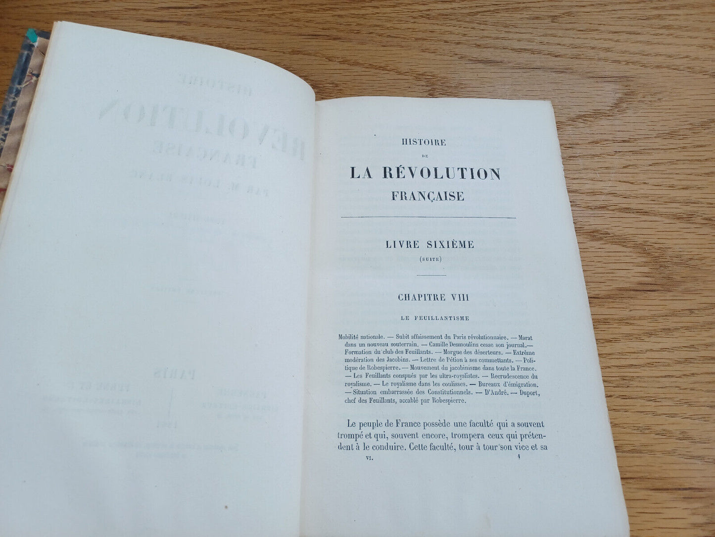 Histoire Revolution Francaise M Louis Blanc Tome Sixieme 1864 Deuxime Edition