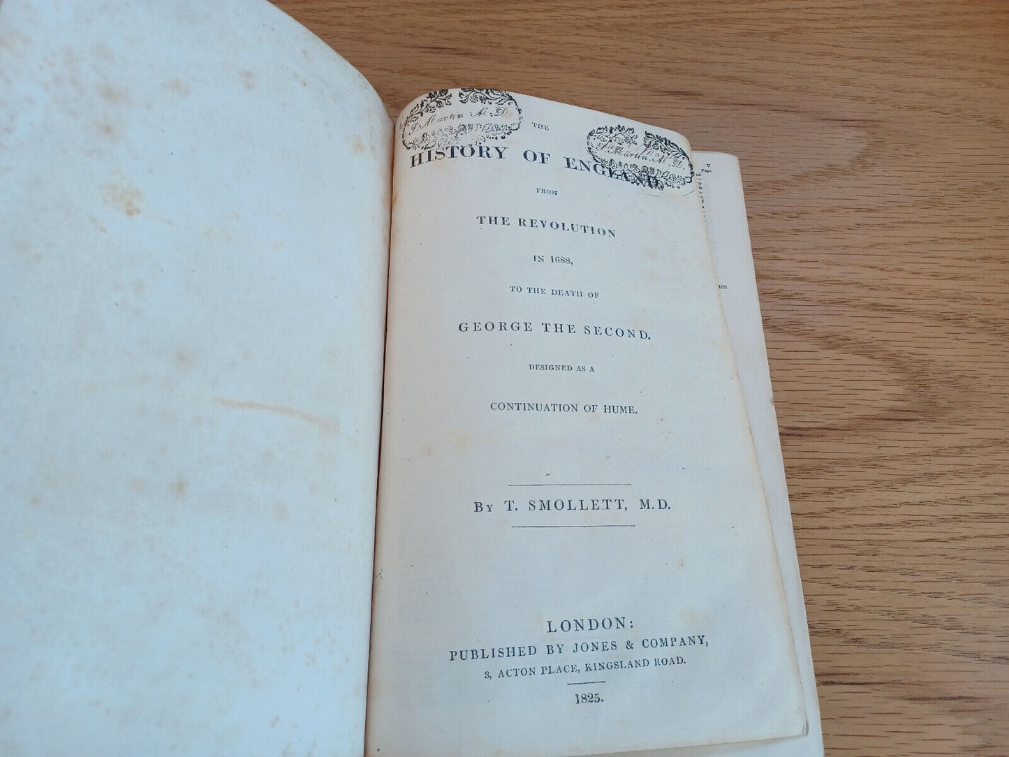 The History Of England T Smollett 1825 From Revolution To Death Of George 2nd