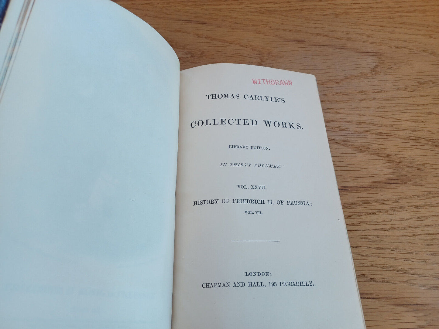 Thomas Carlyle'S Collected Works Library Edition Vol Xxvii 1871