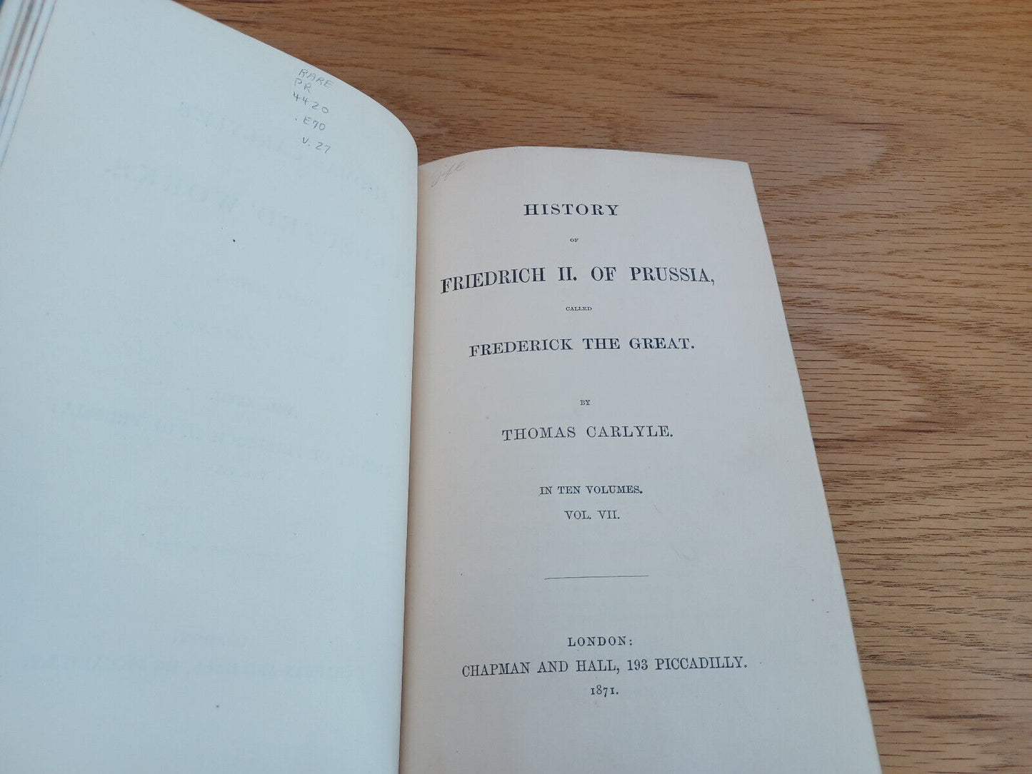 Thomas Carlyle'S Collected Works Library Edition Vol Xxvii 1871