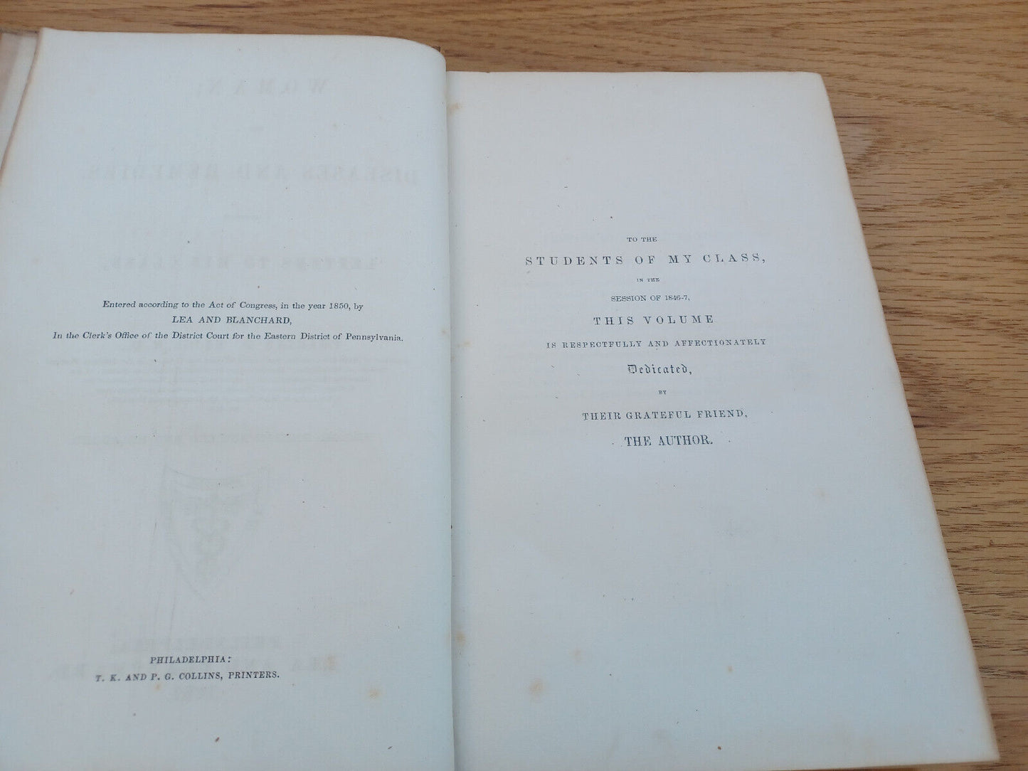 Woman Her Diseases And Remedies Charles D Meigs 1851 Second Edition