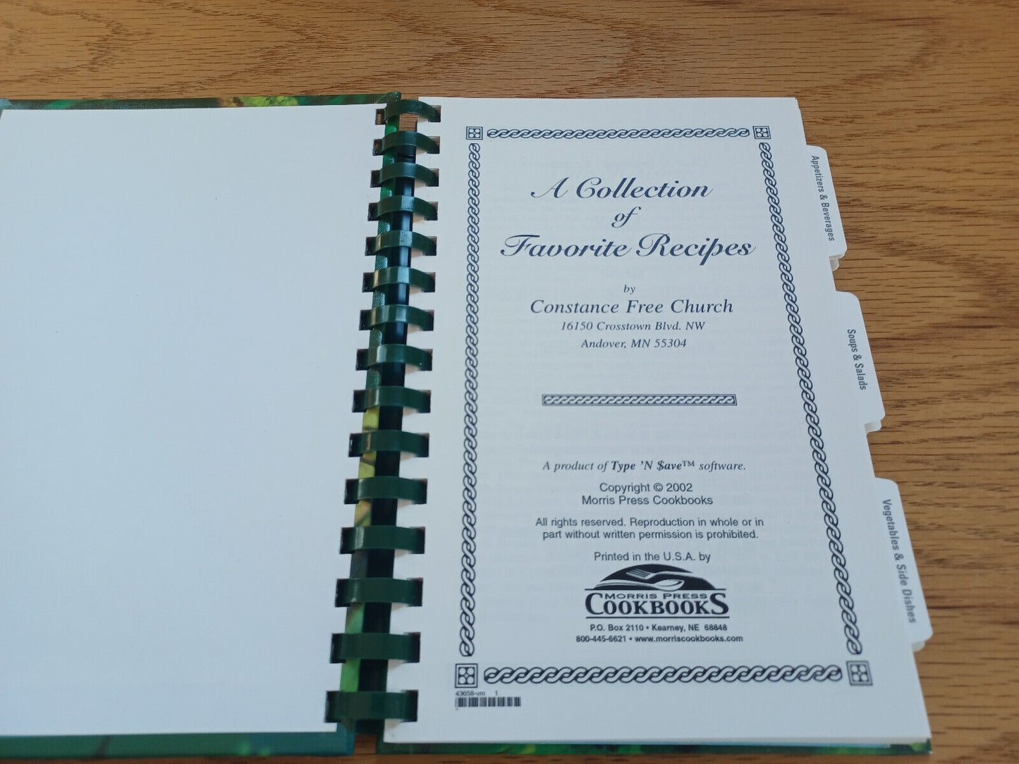 A Collection Of Favorite Recipes Constance Free Church Andover Mn 2002