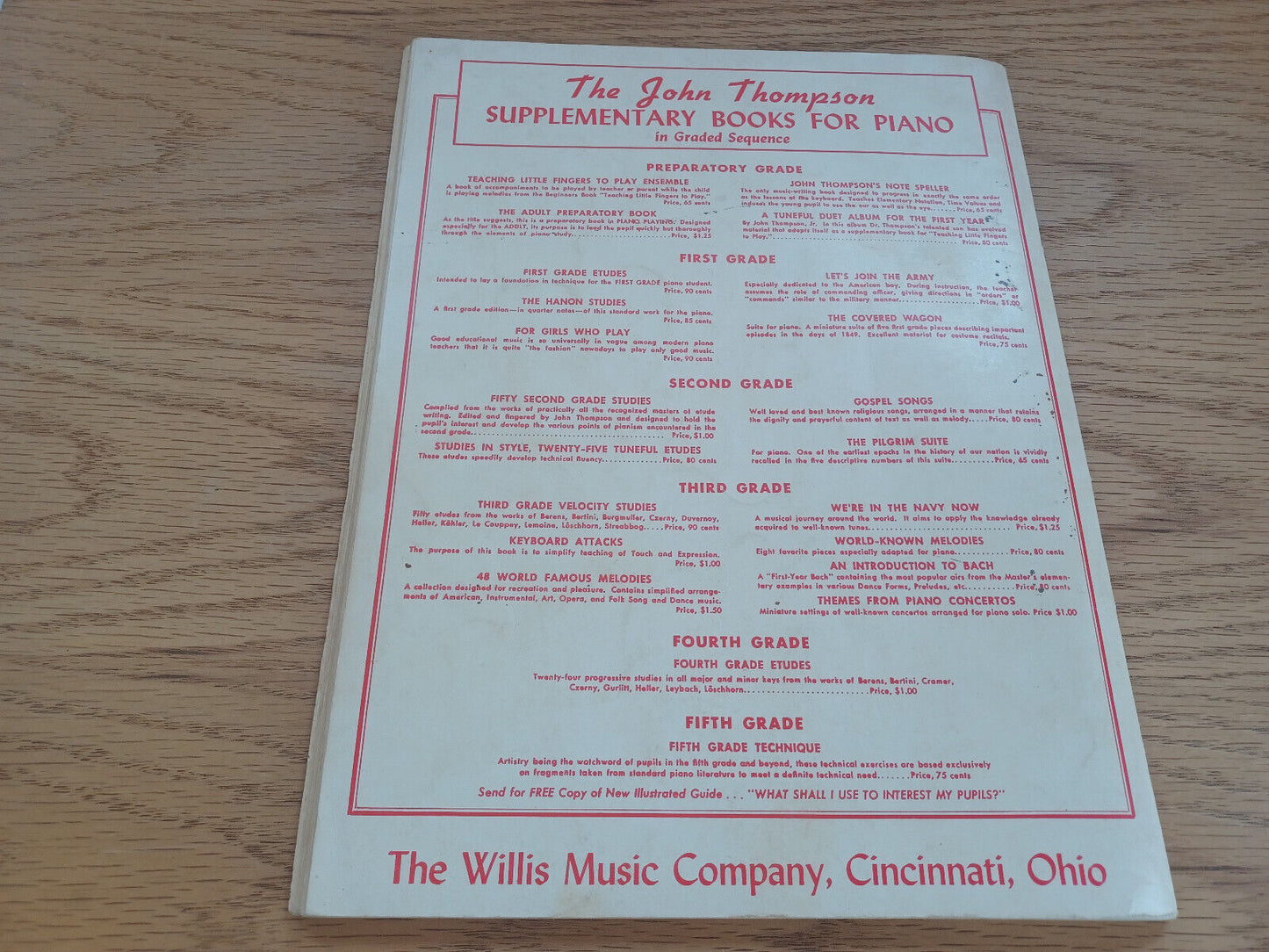 John Thompson'S Modern Course For The Piano Second Grade Book 1937