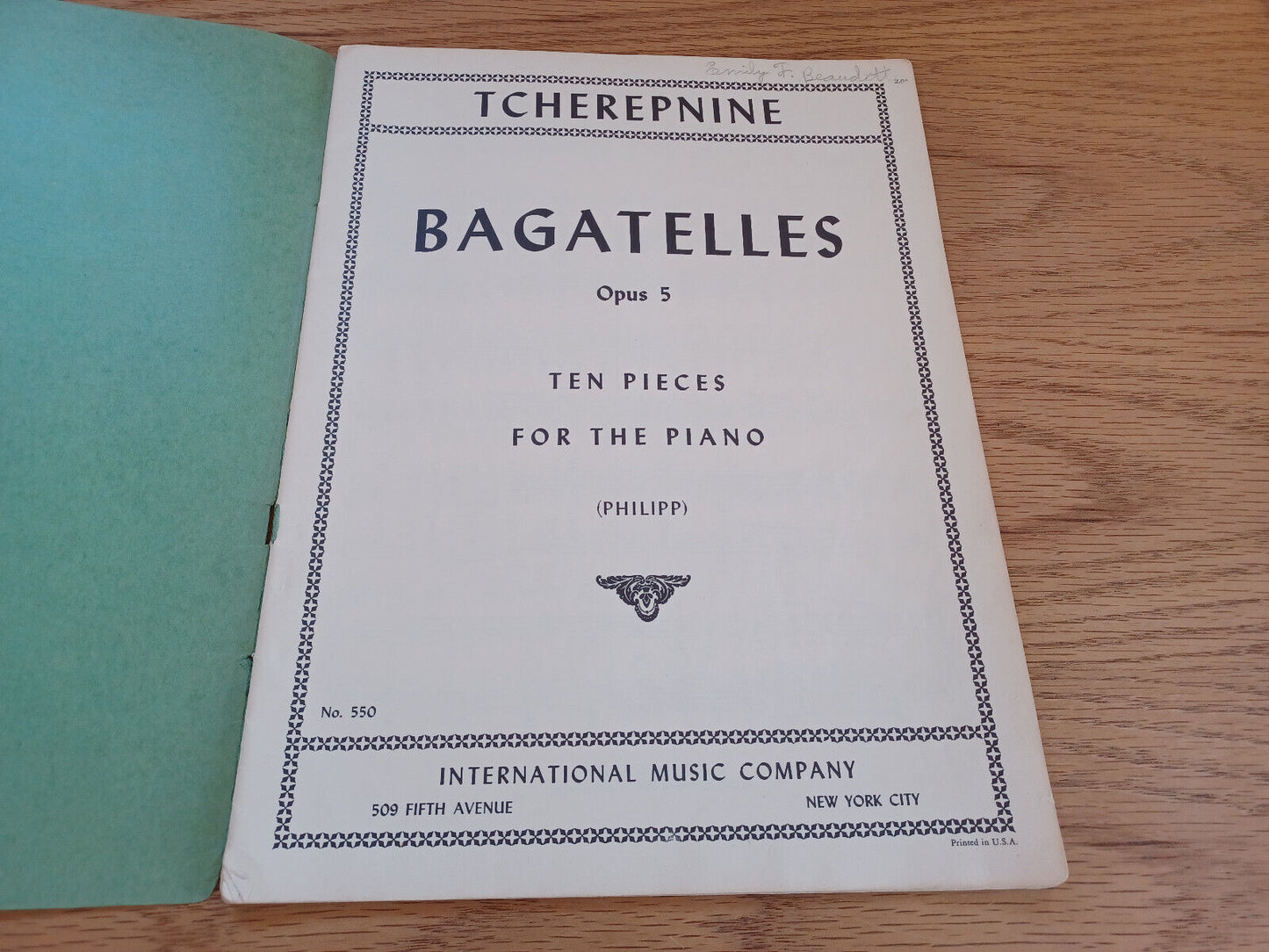 Bagatelles Opus 5 Ten Pieces For The Piano Tcherpnine