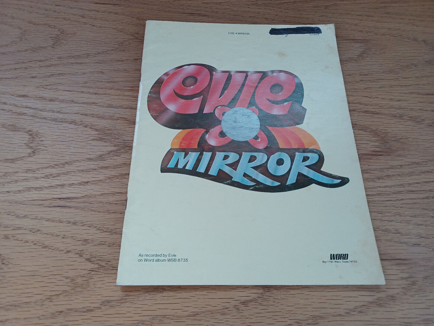 Evie Mirror 1978 Wsb 8735 Sheet Music Word Music