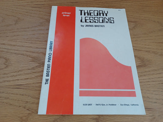 Theory Lessons James Bastien Primer Level 1976