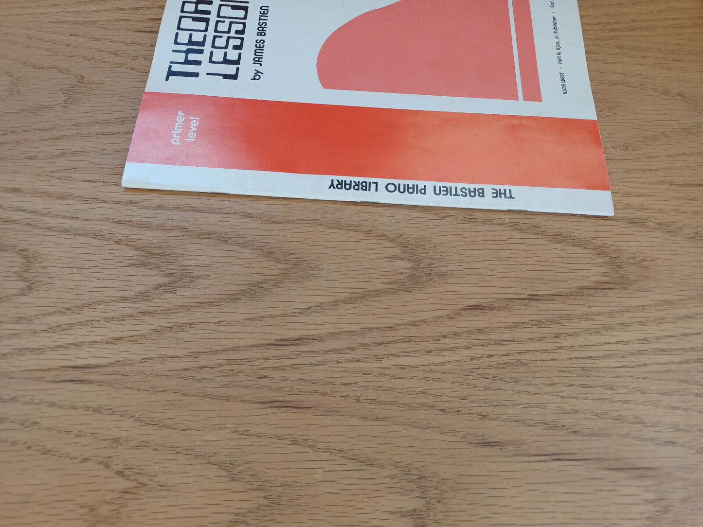 Theory Lessons James Bastien Primer Level 1976