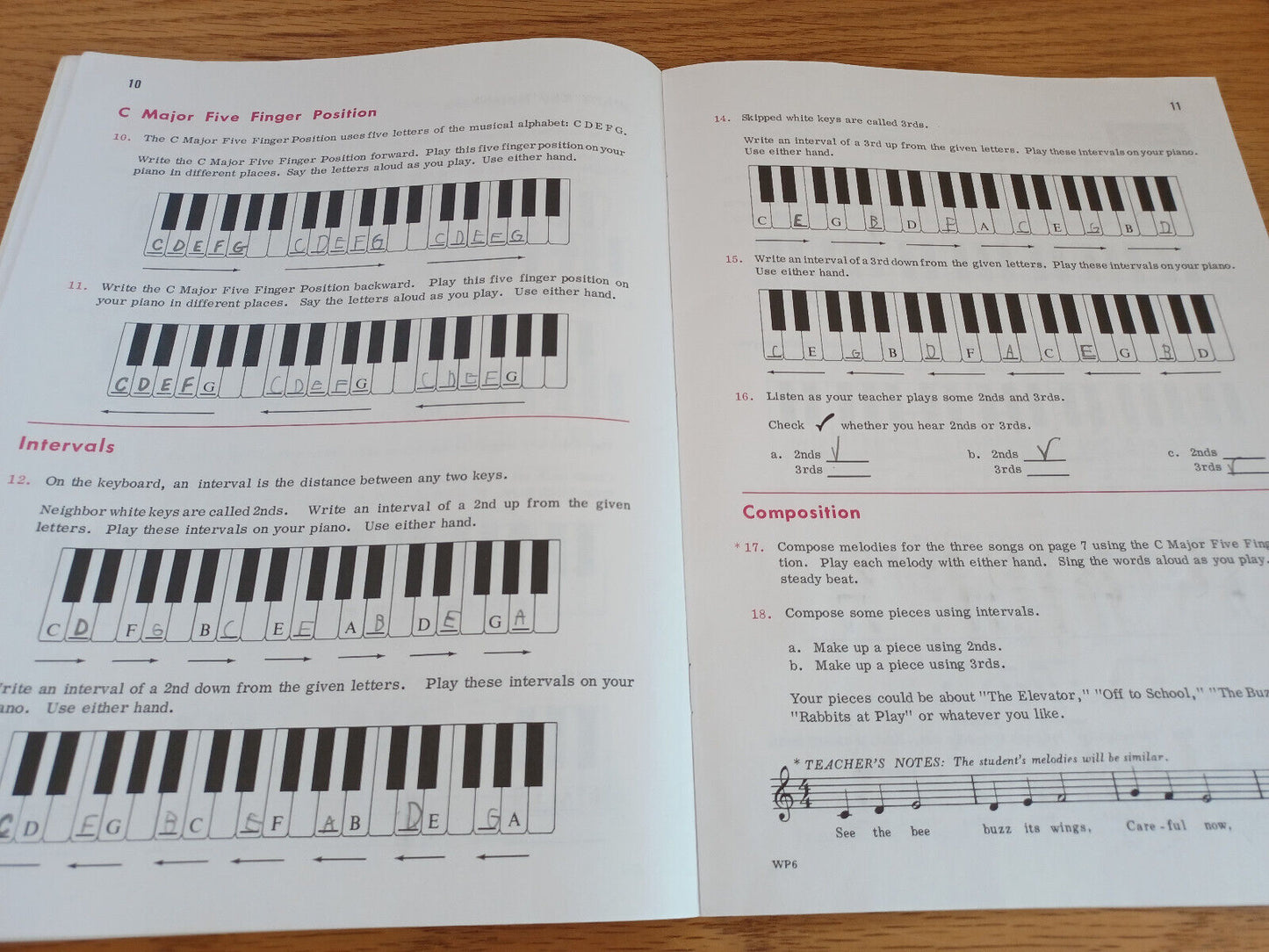 Theory Lessons James Bastien Primer Level 1976