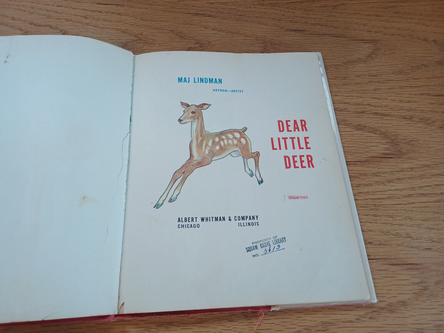 Dear Little Deer Maj Lindman 1953 Dust Jacket