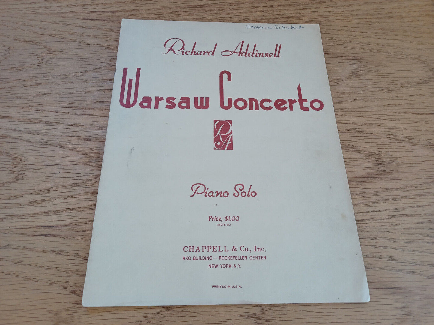 Warsaw Concerto Richard Addinsell Piano Solo 1942