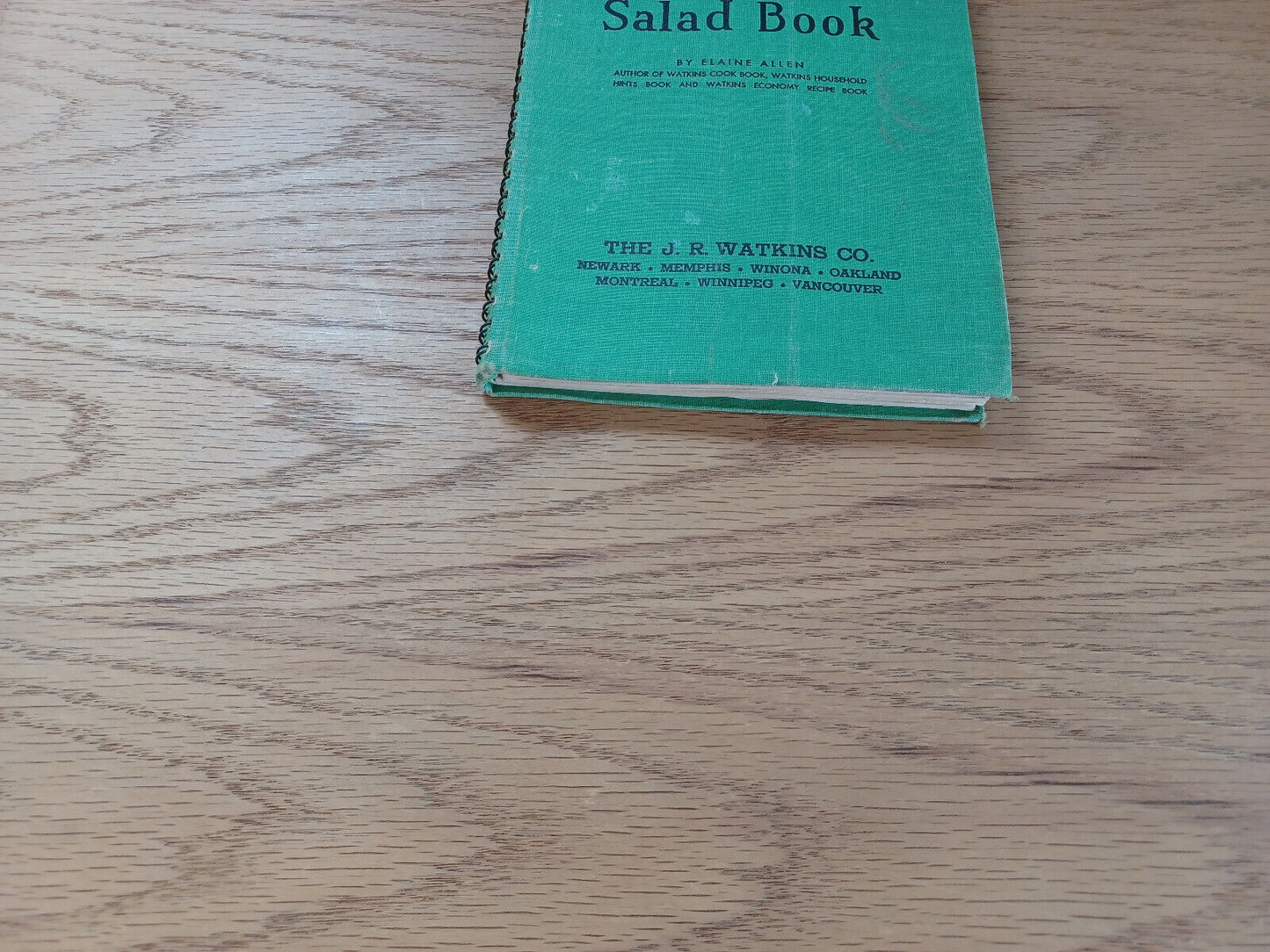 Watkins Salad Book Elaine Allen 1946