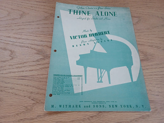 Thine Alone Studio And Home Victor Herbert Henry Levine 1941