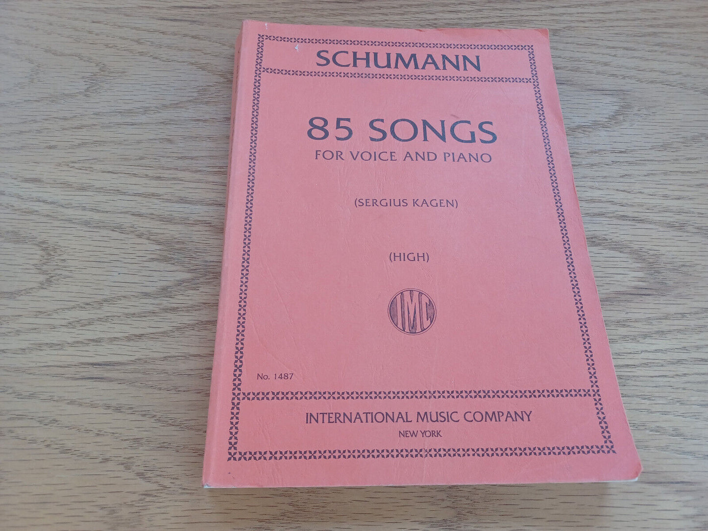 85 Songs For Voice And Piano Schumann Sergius Kagen High