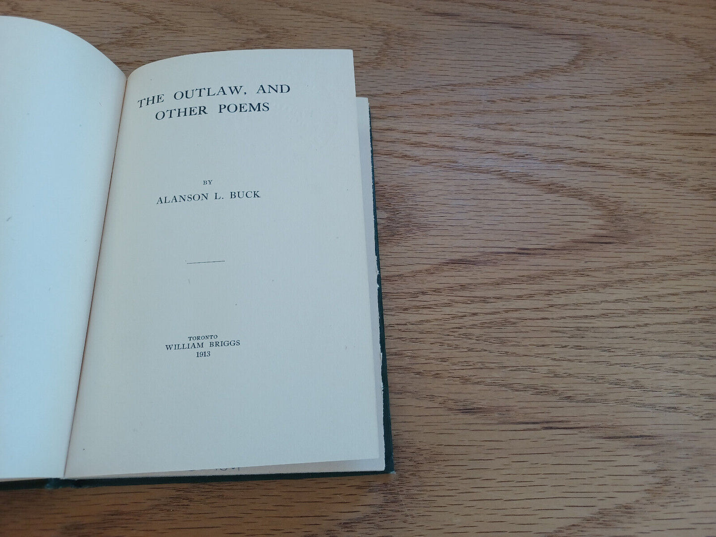 The Outlaw And Other Poems Alanson L Buck 1913