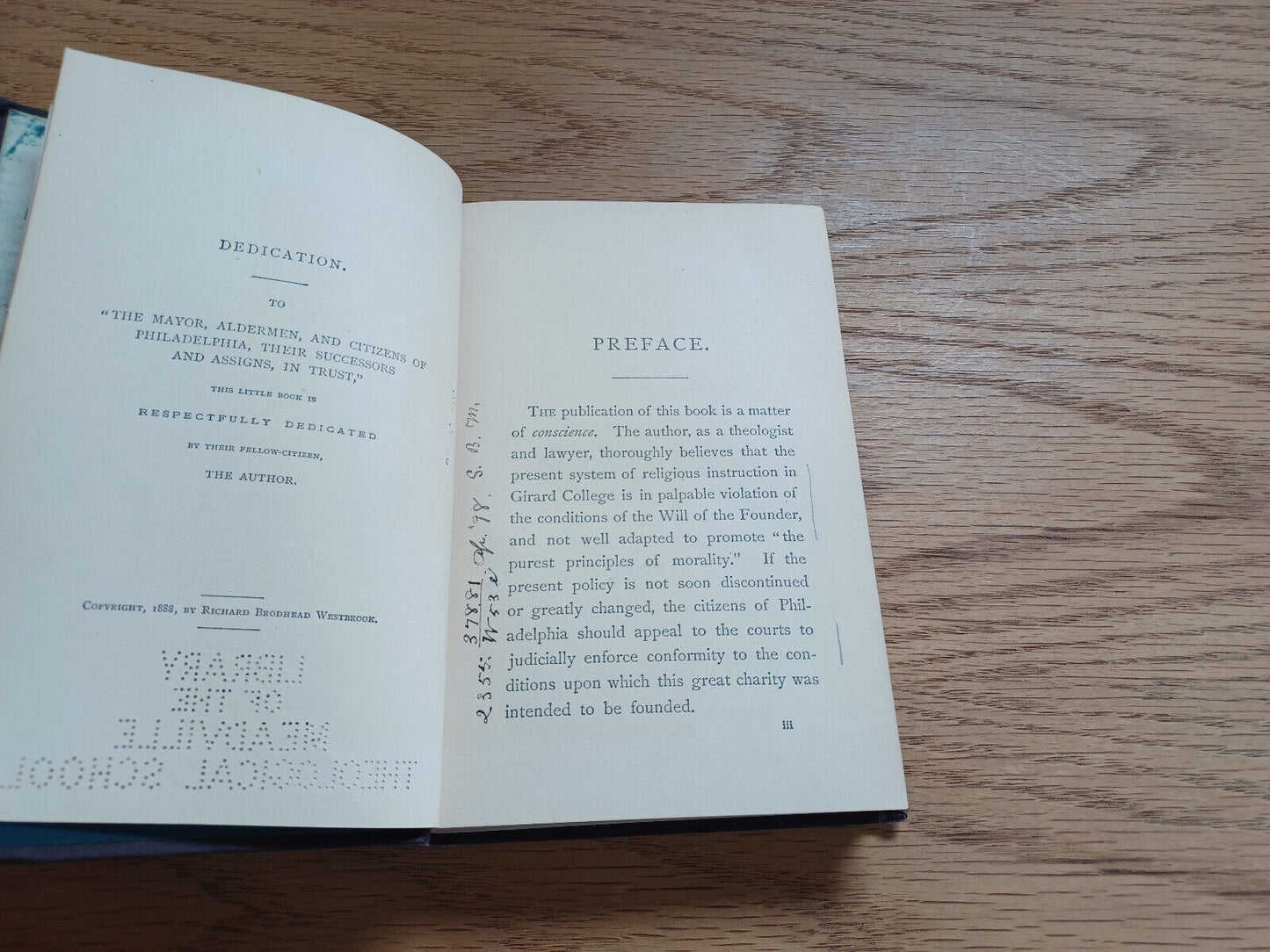 Girard'S Will And Girard College Theology Richard B Westbrook 1888