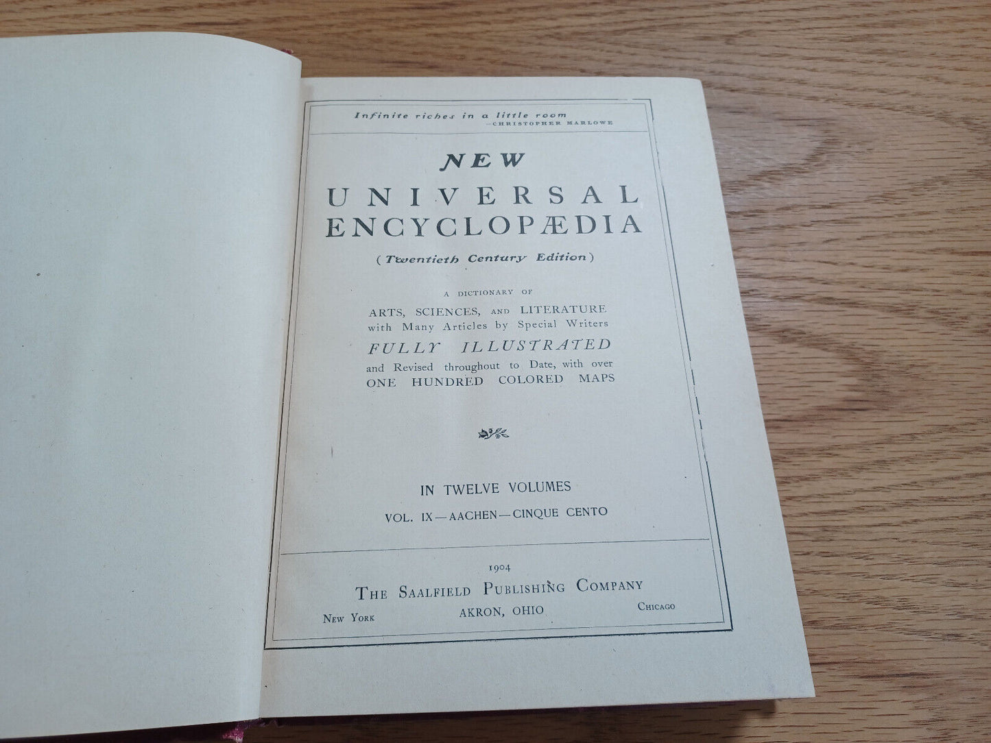 Werner'S Universal Encyclopedia Twentieth Century Edition Vol Ix 1904