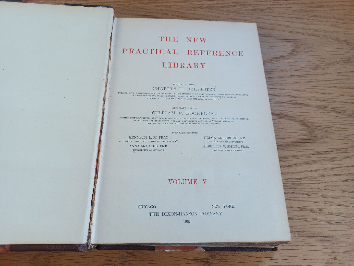 The New Practical Reference Library Charles H Sylvester 1907 Volume V