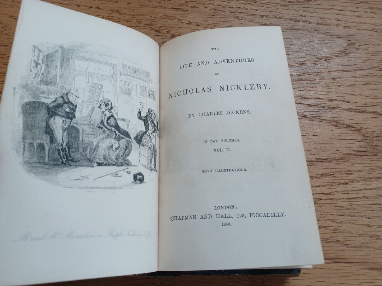 The Life And Adventures Of Nicholas Nickleby Charles Dickens Vol Ii 1869