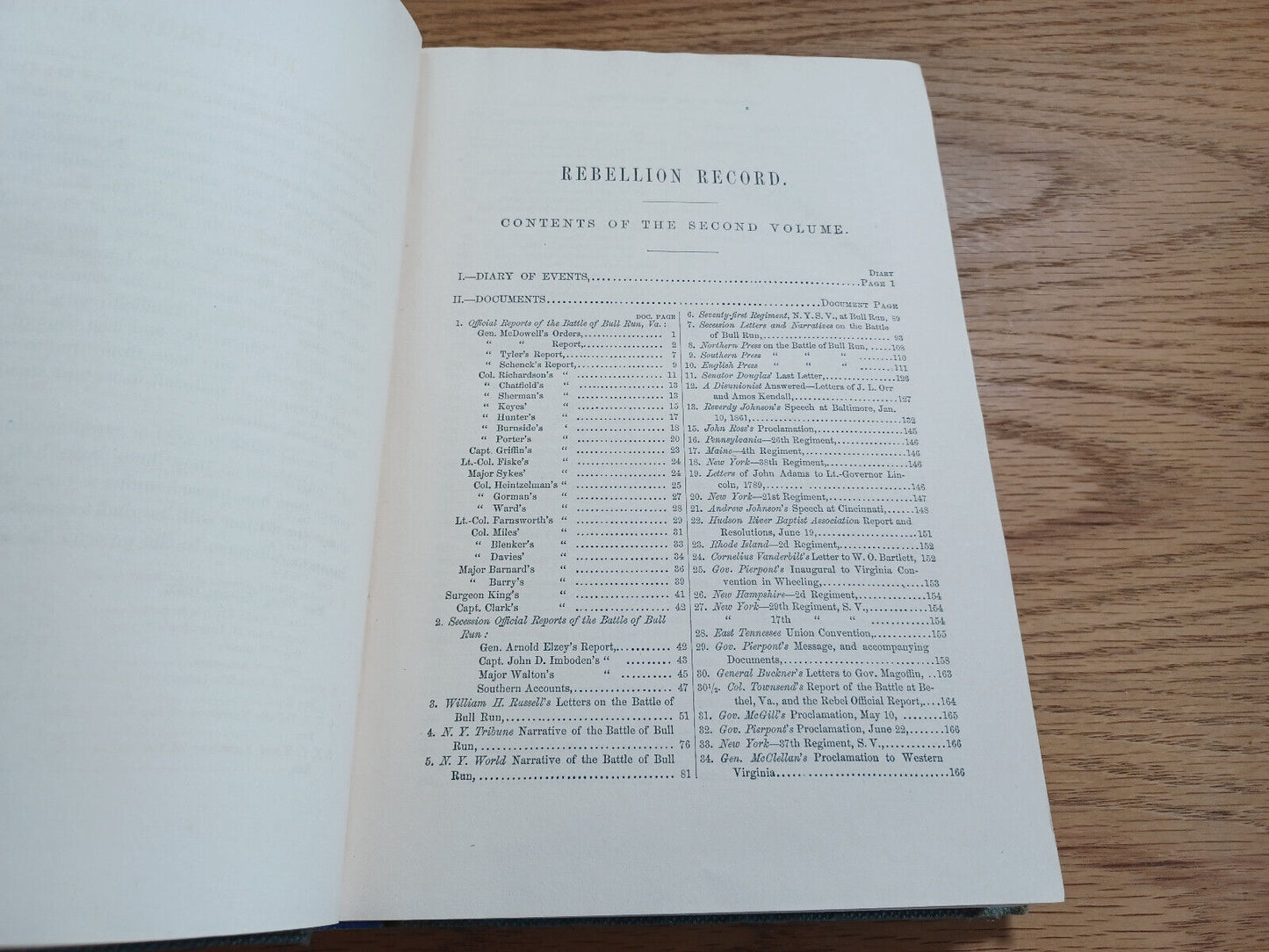 The Rebellion Record A Diary Of American Events Frank Moore Second Volume 1862