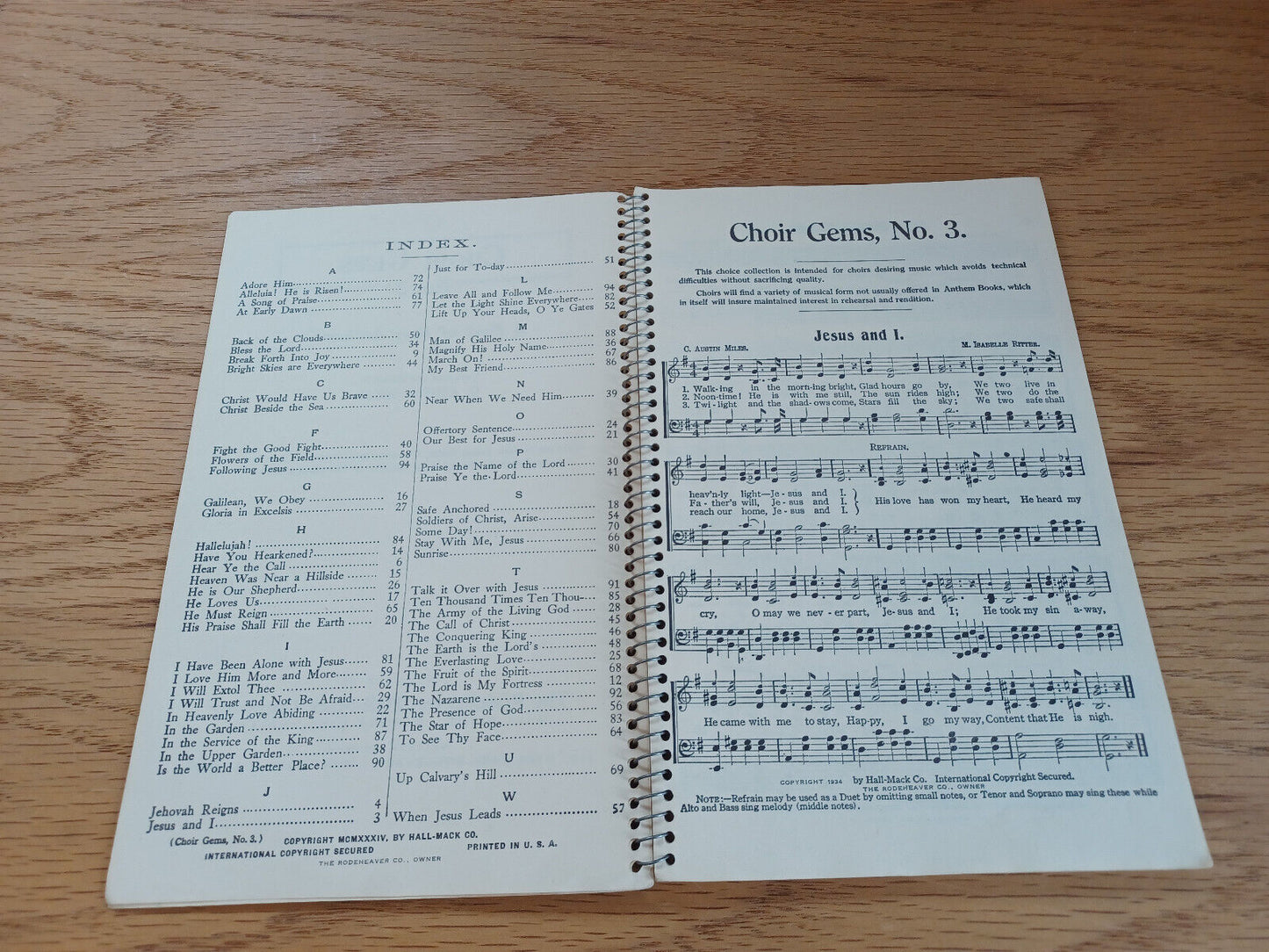 Choir Gems 3  Selections For Young Choirs And Choruses C Austin Miles 1934