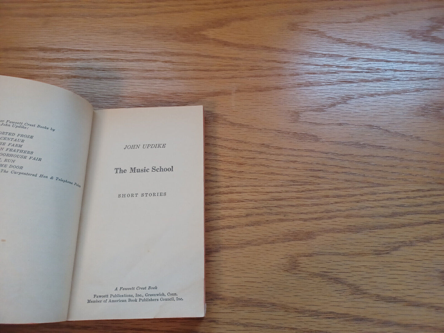 The Music School John Updike 1967