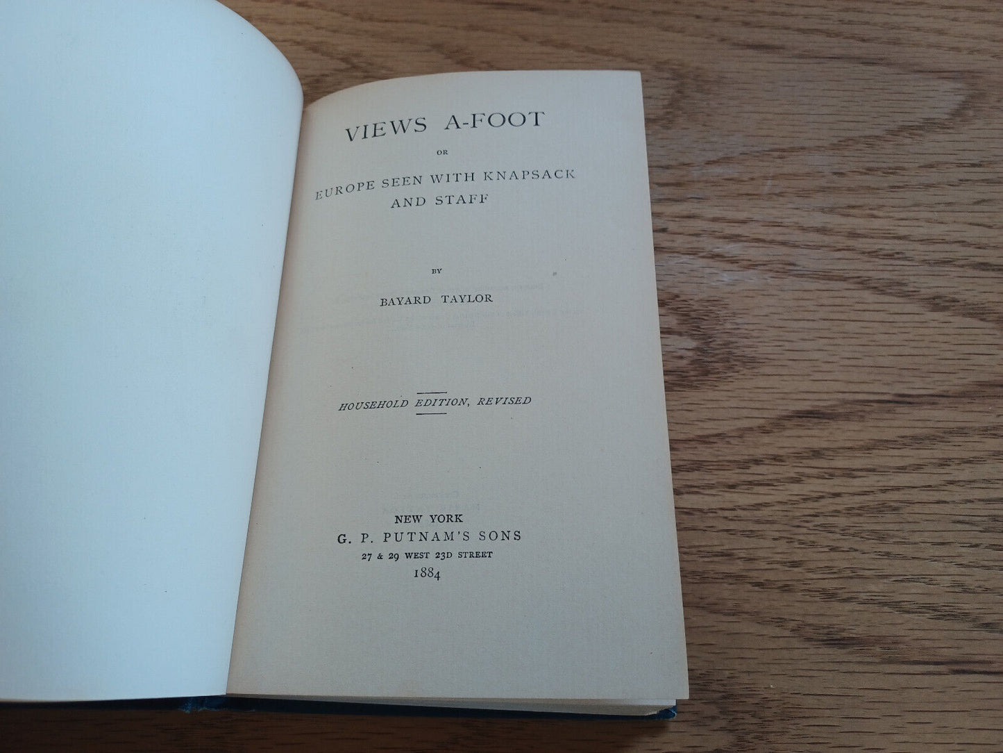 Views Afoot Europe Seen With Knapsack And Staff Bayard Taylor 1884 Household Ed