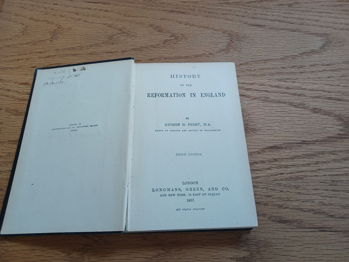 History Of The Reformation In England George G Perry 1891