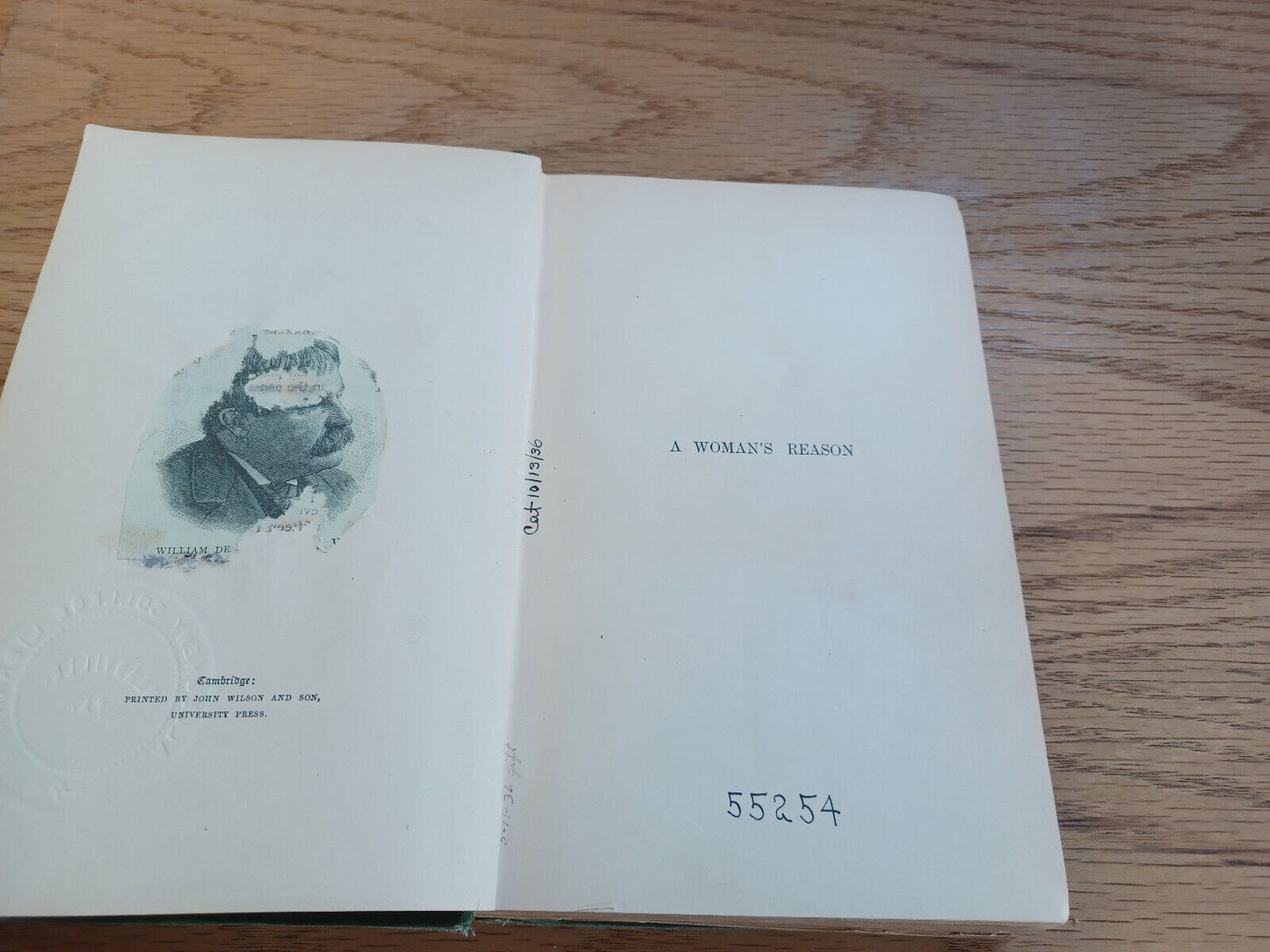 A Woman'S Reason A Novel By William D Howells 1883