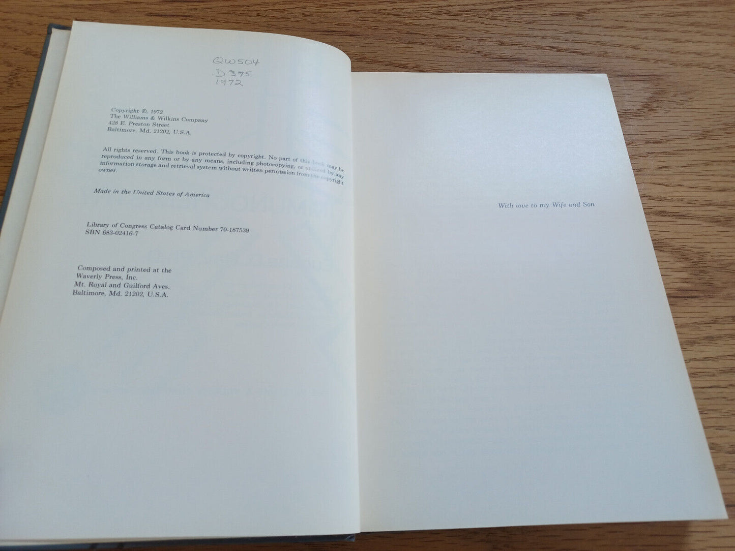 Advanced Immunochemistry Eugene D Day 1972