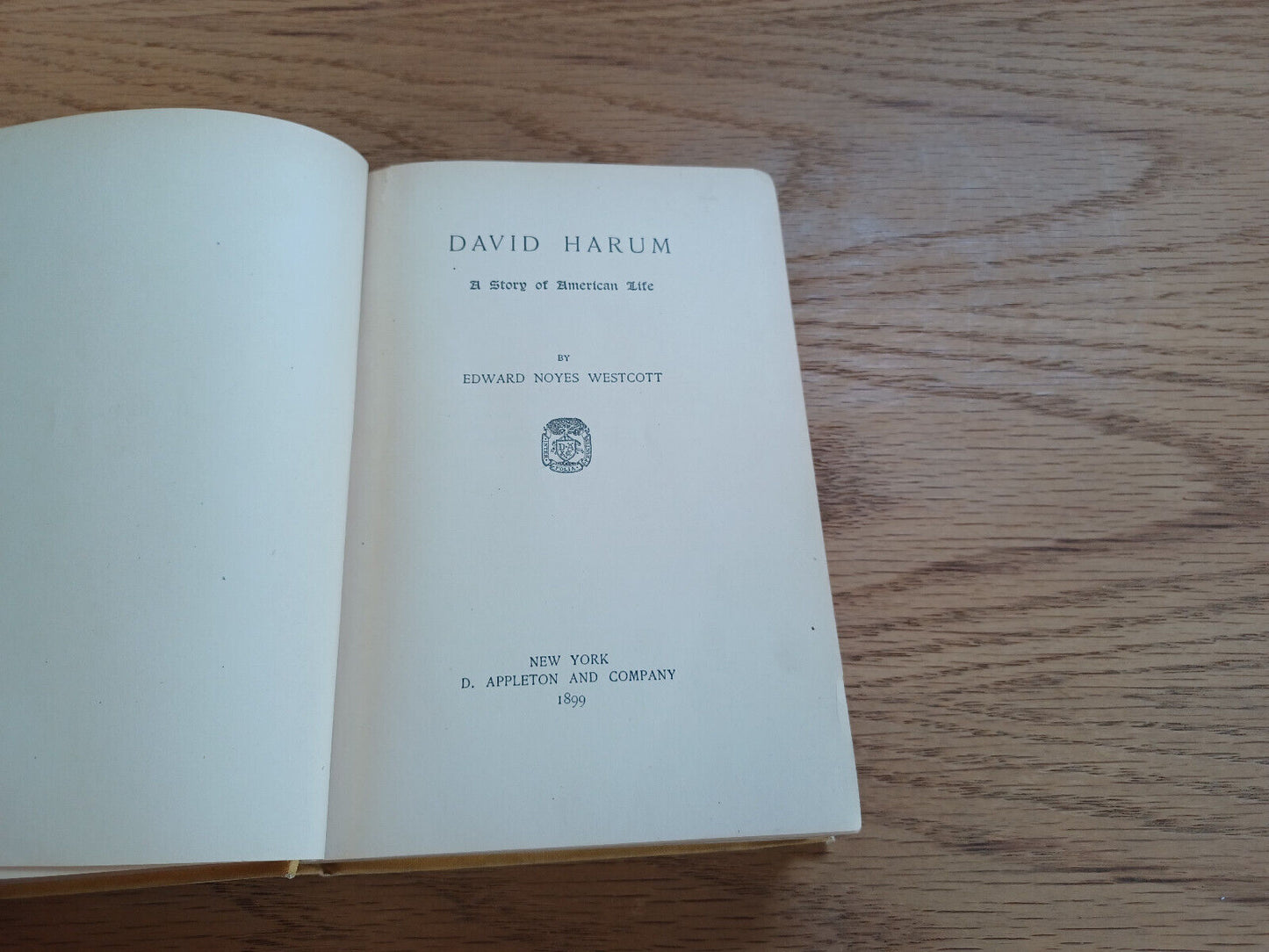 David Harum A Story Of American Life Edward Noyes Westcott 1899