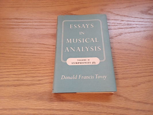 Essays In Musical Analysis Donald Francis Tovey Volume Ii 1956