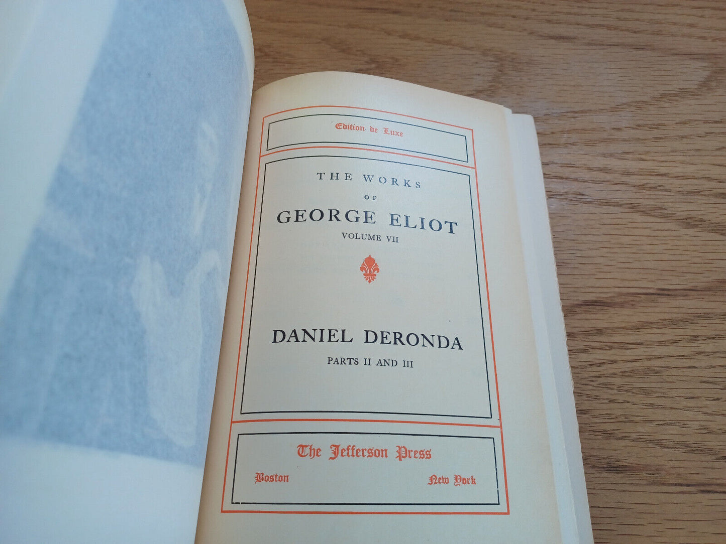 The Works Of George Eliot Vol Vii Edition De Luxe Daniel Deronda