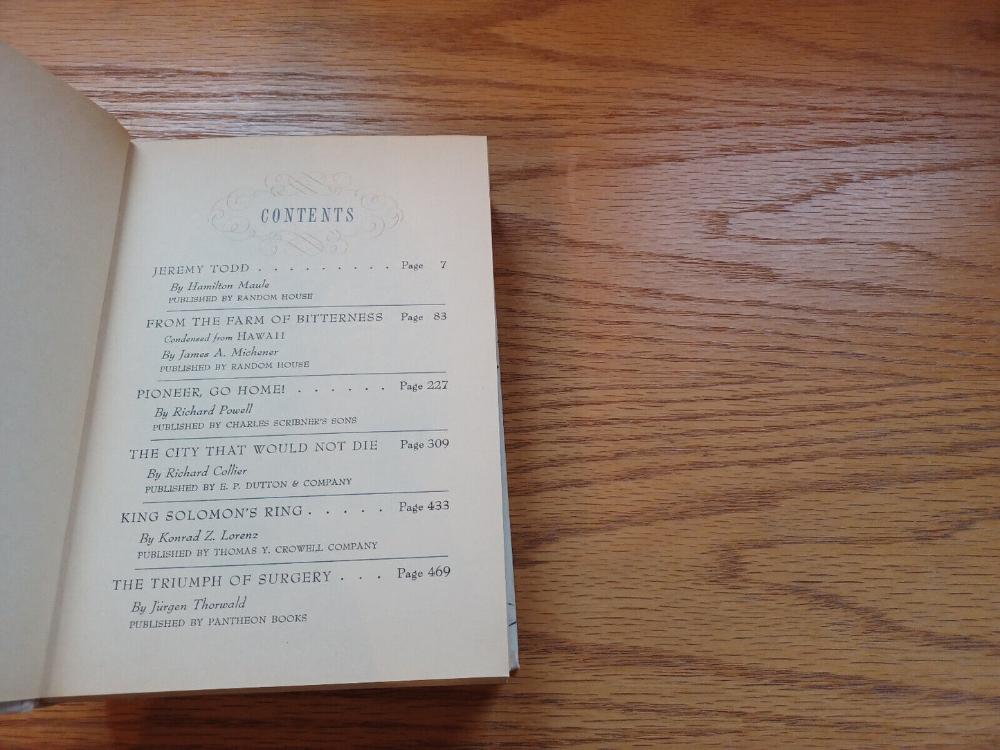 Readers Digest Condensed Books Number One 1960 Volume 11