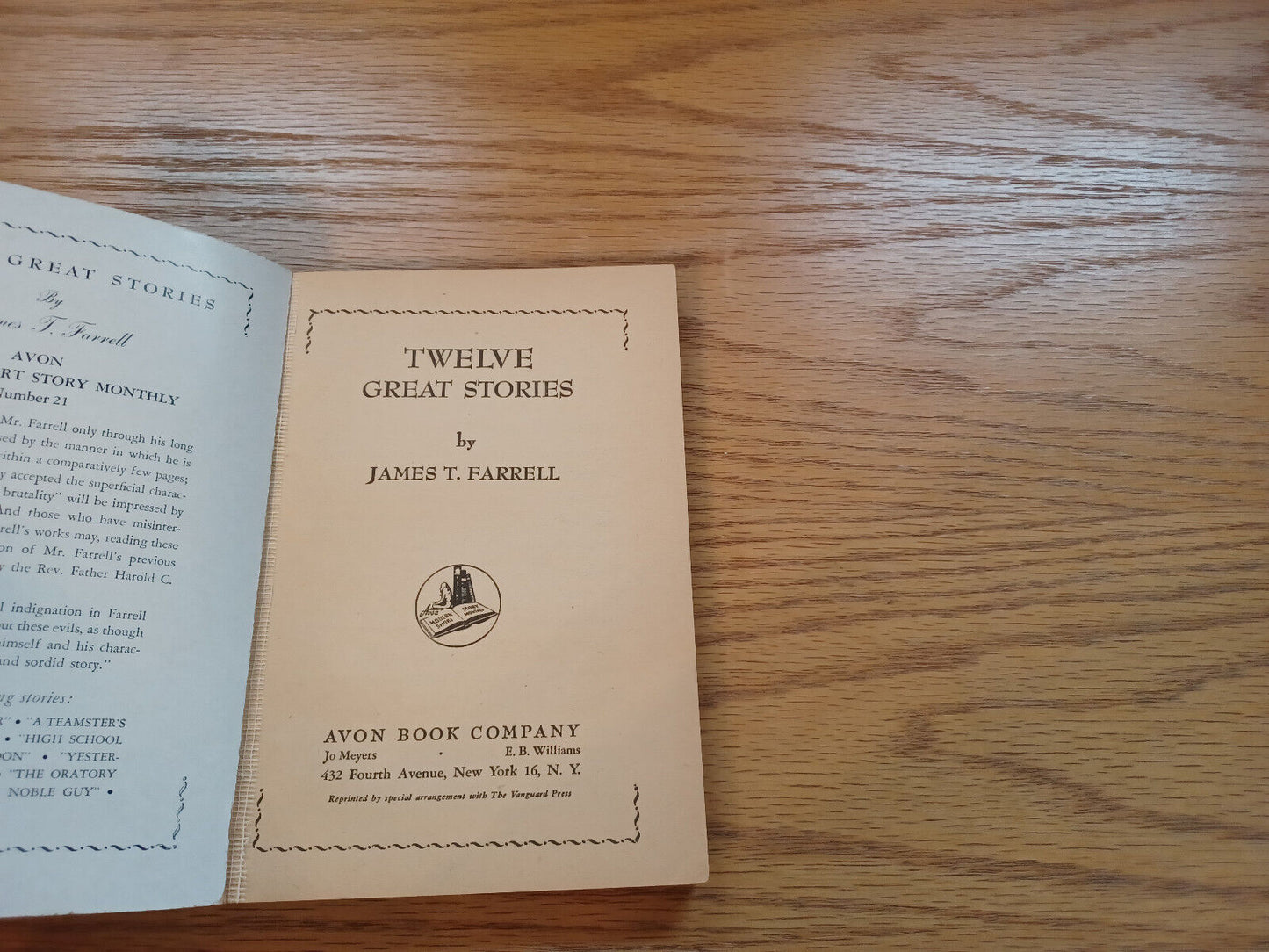 Twelve Great Stories James T Farrell 1944