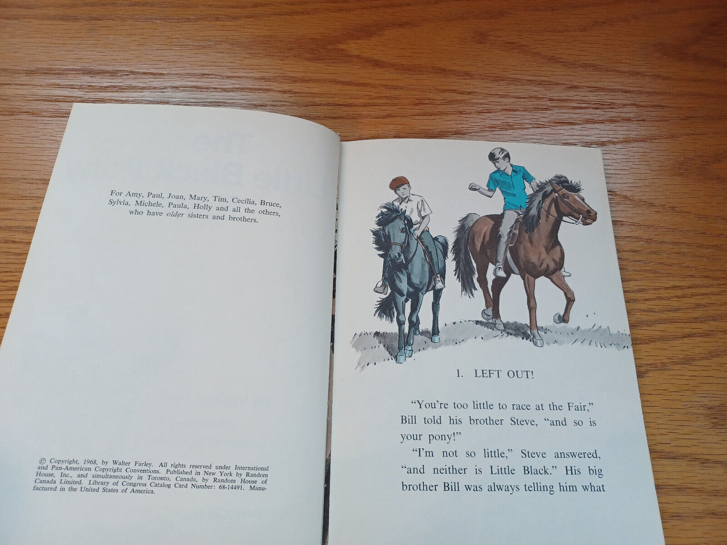 The Little Black Pony Races By Walter Farley 1968