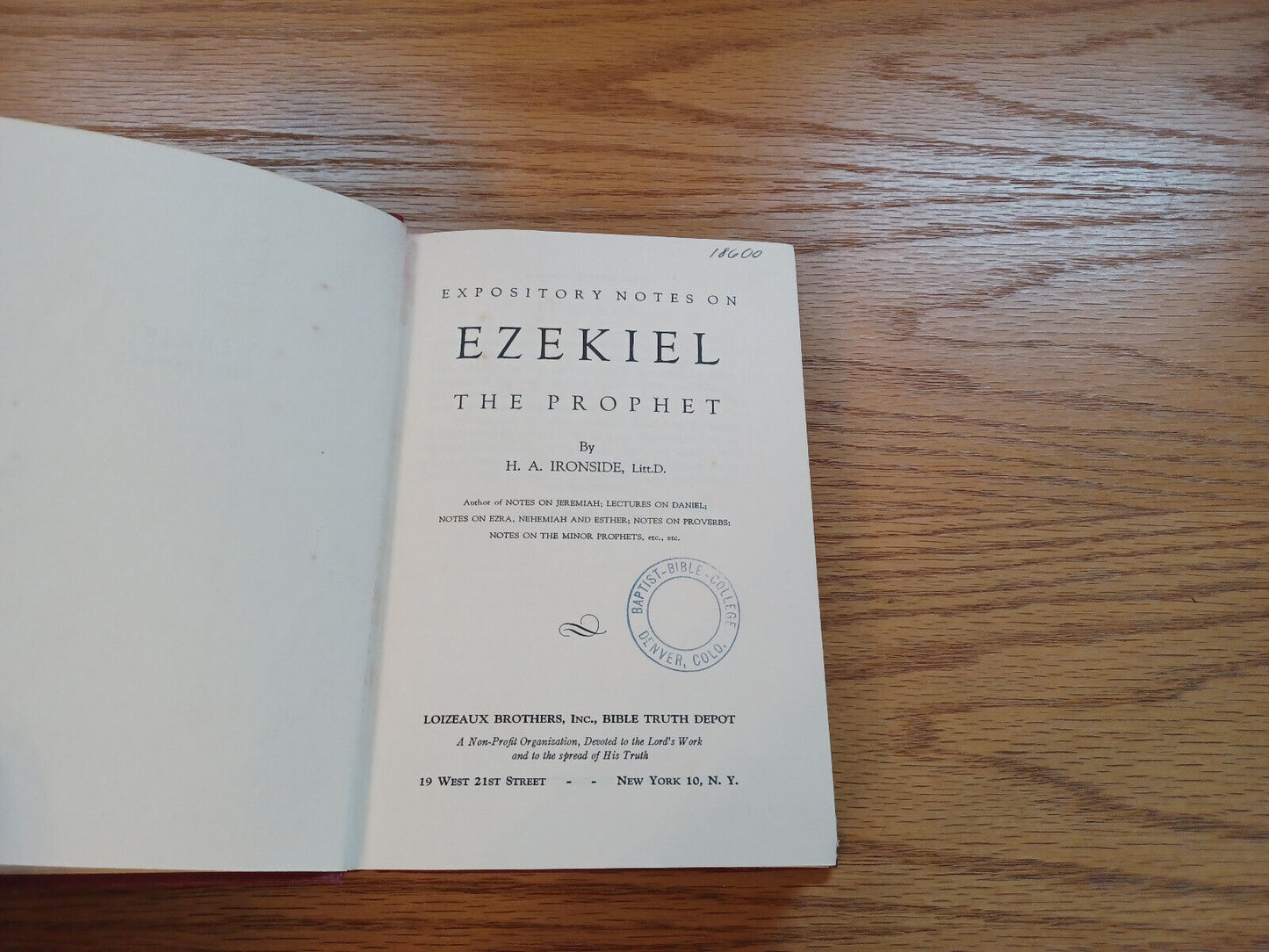 Ezekiel The Prophet Dust Jacket H A Ironside 1949 1St Edition