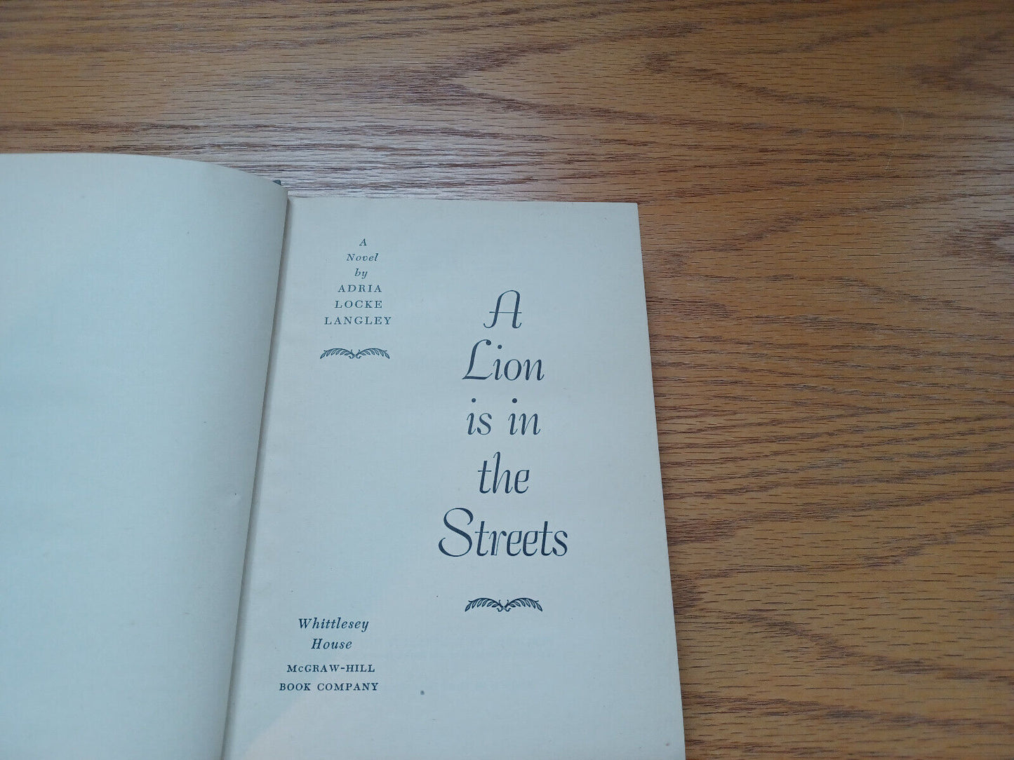 A Lion Is In The Streets Adria Locke Langley 1945