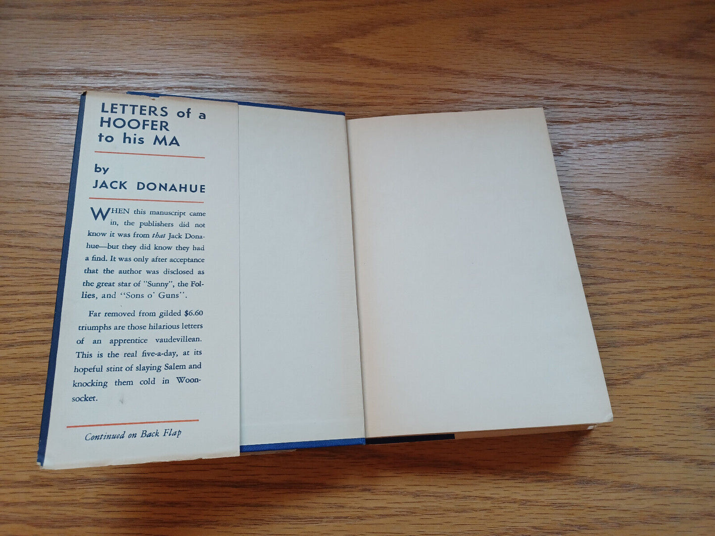 Letters Of A Hoofer To His Ma 1931 1St Edition