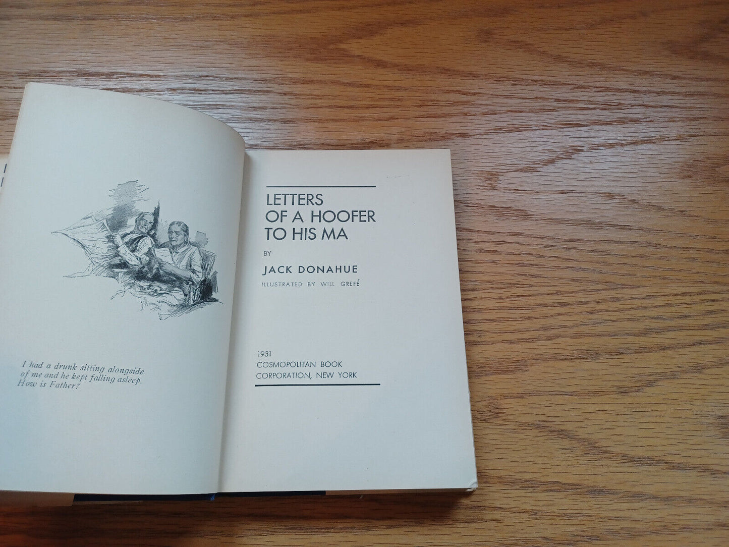 Letters Of A Hoofer To His Ma 1931 1St Edition