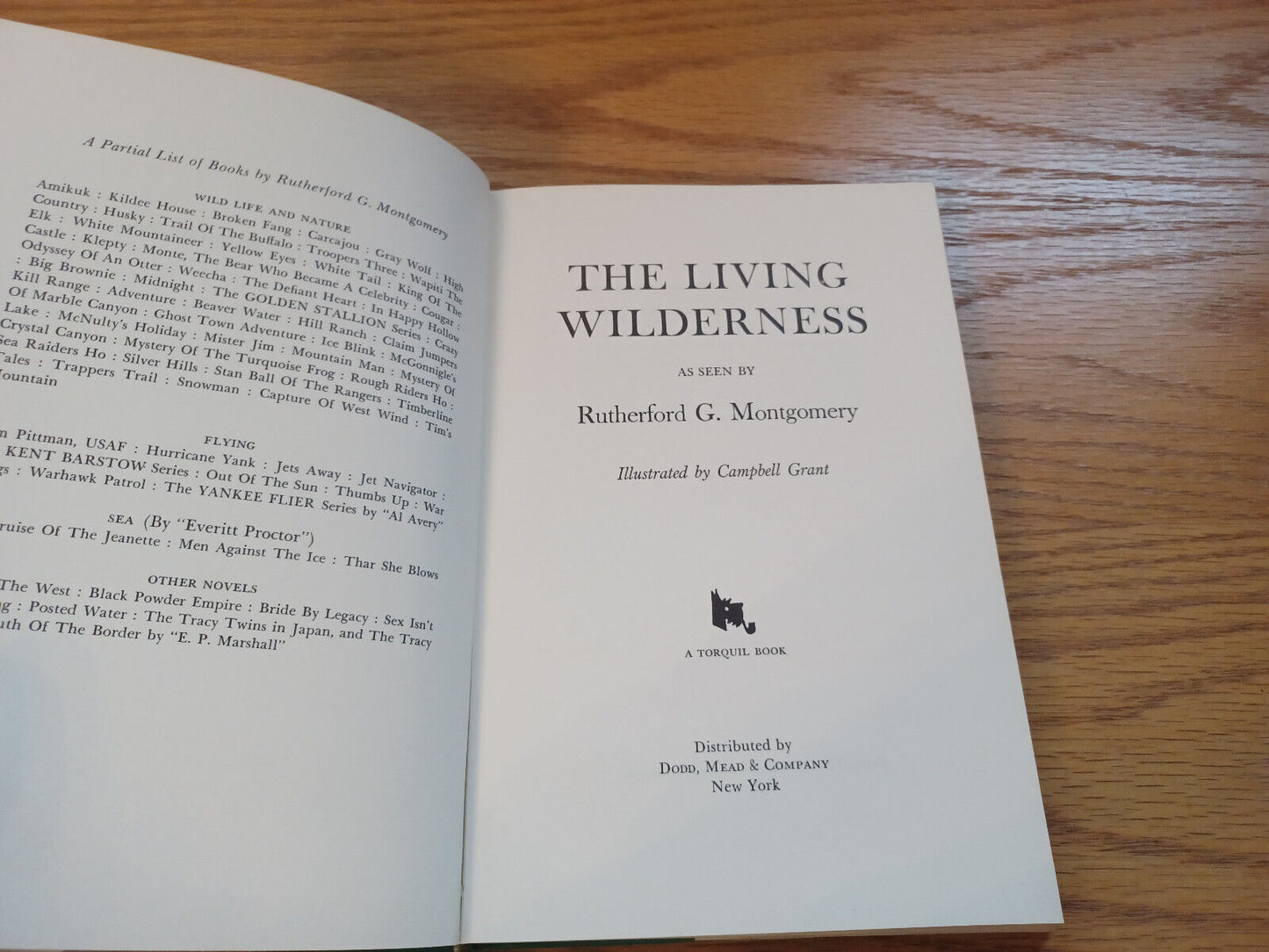 The Living Wilderness Rutherford G Montgomery 1964 Dust Jacket