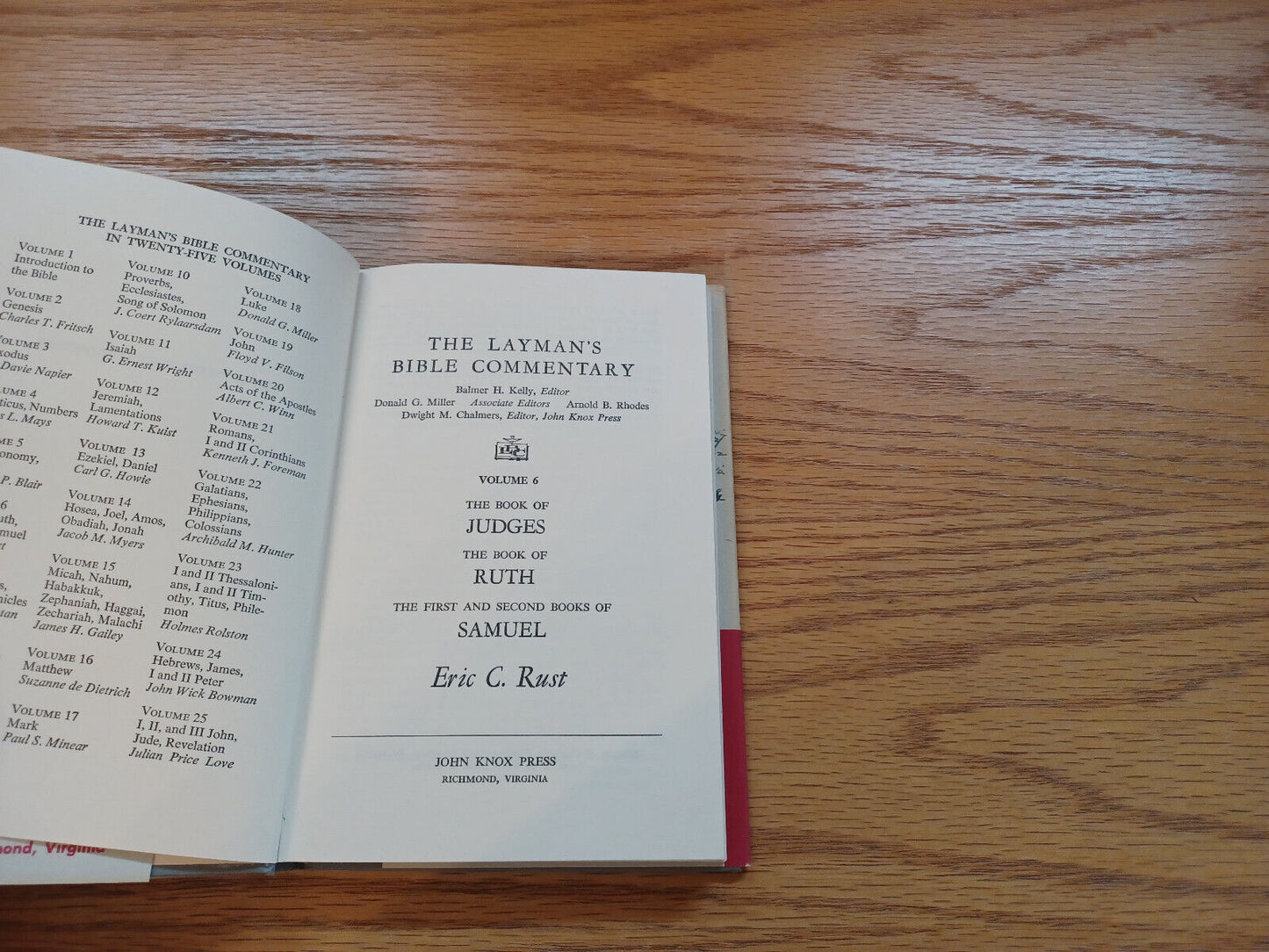 The Layman'S Bible Commentary Volume 6 Eric C Rust 1961 Dust Jacket