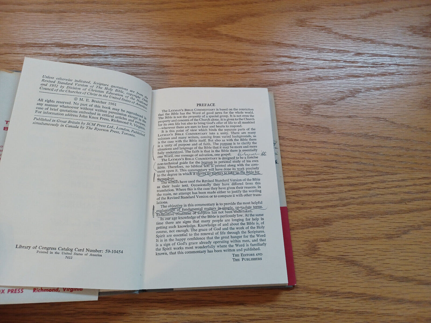 The Layman'S Bible Commentary Volume 6 Eric C Rust 1961 Dust Jacket