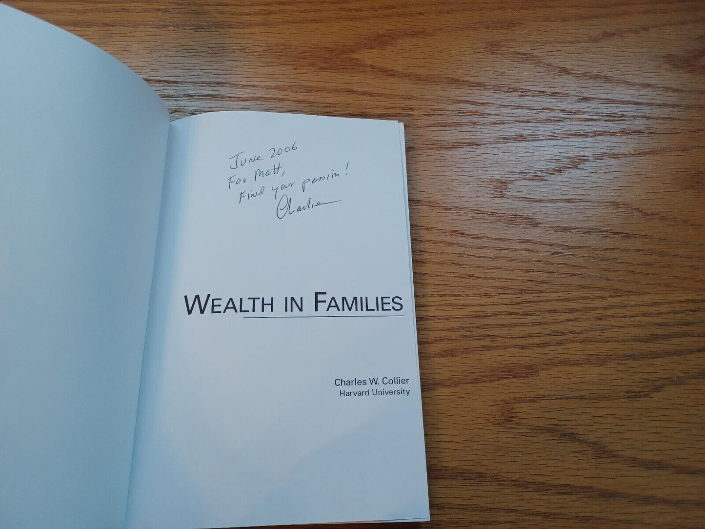 Wealth And Families By Charles Collier Signed 2003